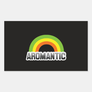 Pegatina Rectangular Orgullo Aromántico