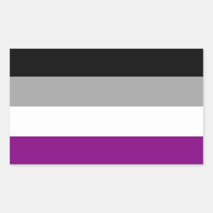 Pegatina Rectangular Orgullo asexual