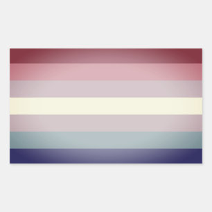Pegatina Rectangular Orgullo bisexual