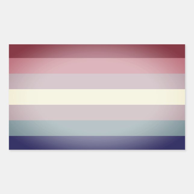 Pegatina Rectangular Orgullo bisexual (Anverso)