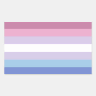 Pegatina Rectangular Orgullo bisexual