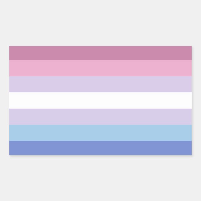 Pegatina Rectangular Orgullo bisexual (Anverso)