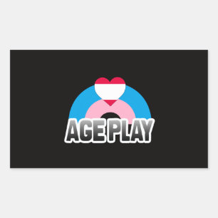 Pegatina Rectangular Orgullo de juego de edad