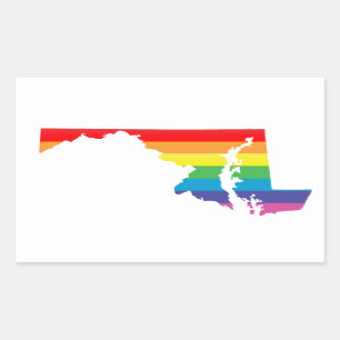 Pegatina Rectangular orgullo de maryland