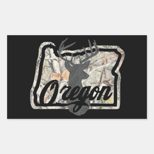 Pegatina Rectangular Orgullo de Oregon (Anverso)