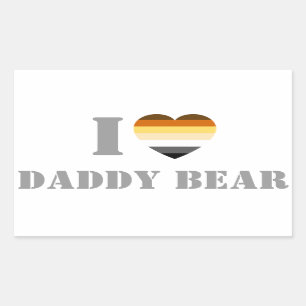 PEGATINA RECTANGULAR ORGULLO DE OSO GAY ME ENCANTA OSO PAPÁ