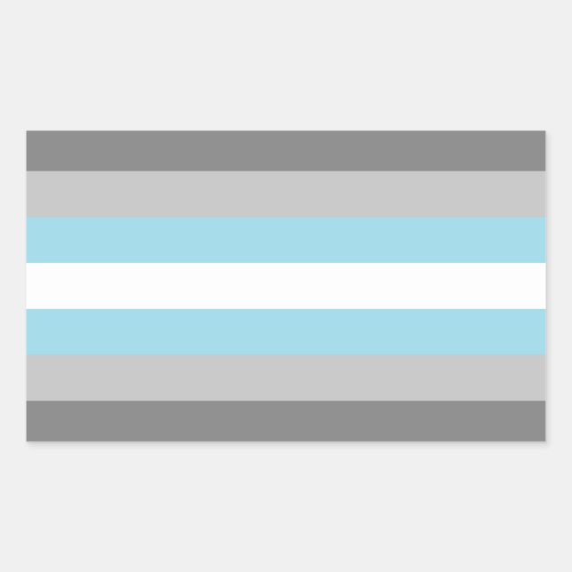Pegatina Rectangular Orgullo Demiboy (Anverso)