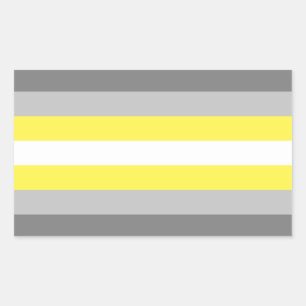 Pegatina Rectangular Orgullo demigénero