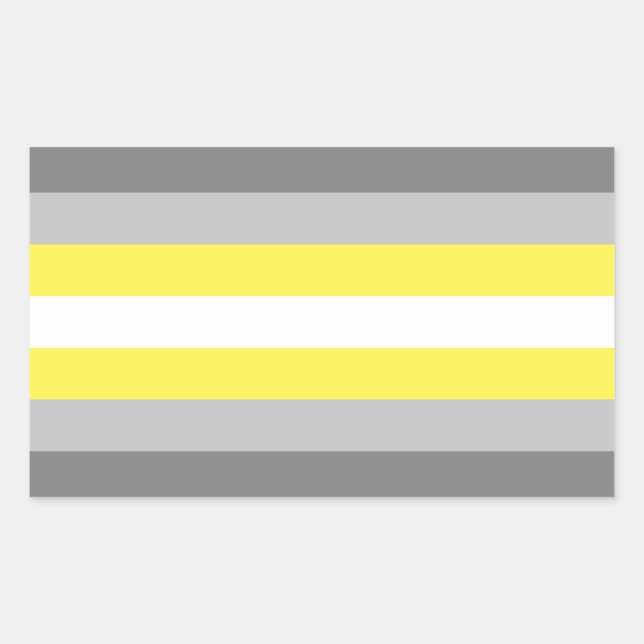 Pegatina Rectangular Orgullo demigénero (Anverso)