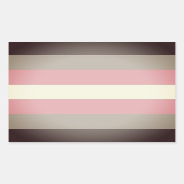 Pegatina Rectangular Orgullo Demigirl (Anverso)