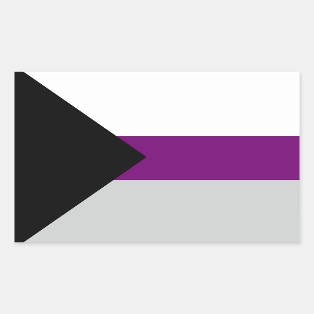 Pegatina Rectangular Orgullo democrático LGBTQ (Anverso)