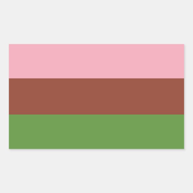 Pegatina Rectangular Orgullo ginosexual (Anverso)