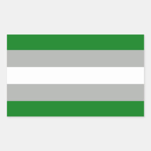 Pegatina Rectangular Orgullo Gris-Romántico
