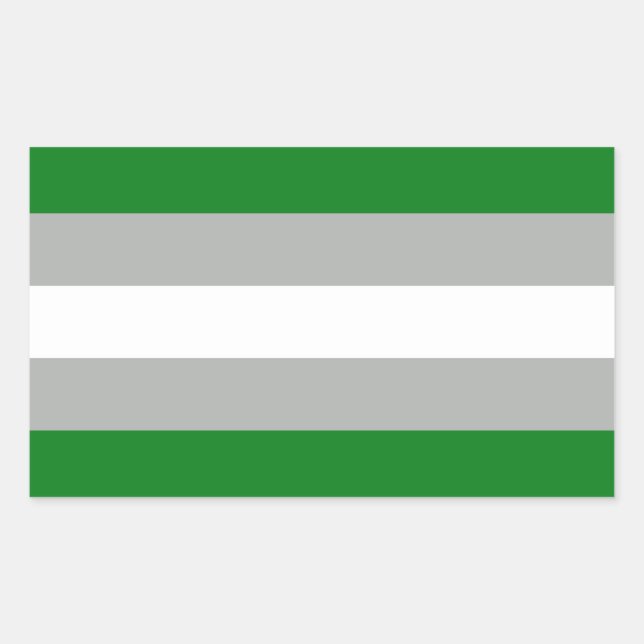 Pegatina Rectangular Orgullo Gris-Romántico (Anverso)
