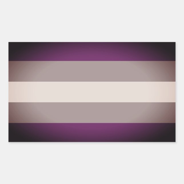 Pegatina Rectangular Orgullo Grisexual (Anverso)