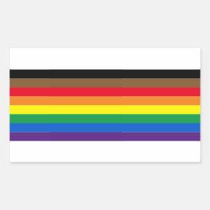 Pegatina Rectangular Orgullo lgbt lgbtq diversidad bandera arco iris in
