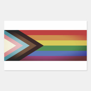 Pegatina Rectangular ORGULLO LGBT (Orgullo del Progreso)