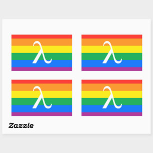 Pegatina Rectangular Orgullo LGBT y activismo lambda