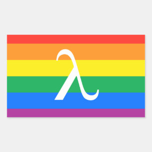 Pegatina Rectangular Orgullo LGBT y activismo lambda