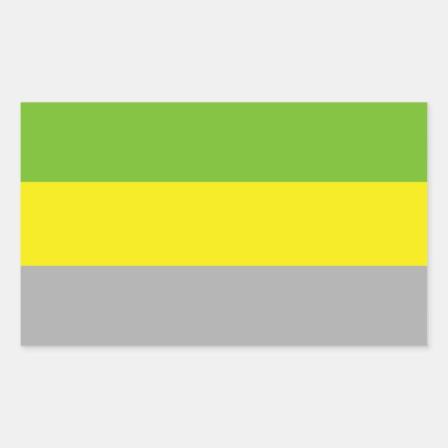 Pegatina Rectangular Orgullo litromántico (Anverso)