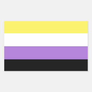 Pegatina Rectangular Orgullo no binario