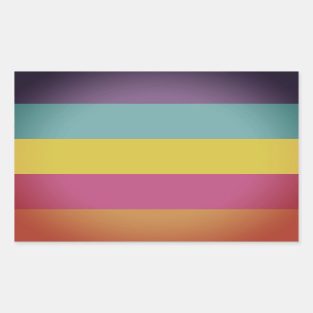 Pegatina Rectangular Orgullo no binario de género (Anverso)