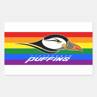 Pegatina Rectangular Orgullo Puffins
