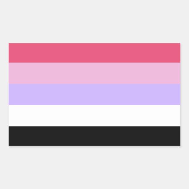 Pegatina Rectangular Orgullo Reciprosexual (Anverso)