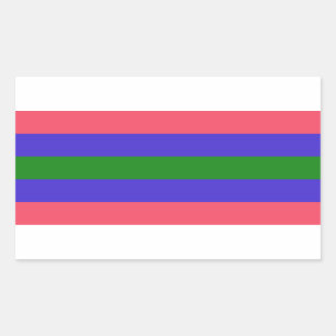 Pegatina Rectangular Orgullo trisexual