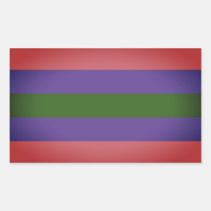 Pegatina Rectangular Orgullo trisexual