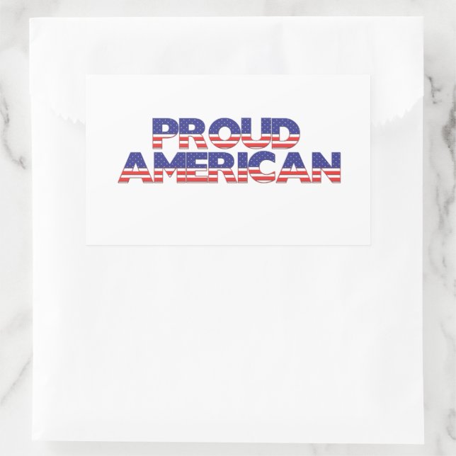 Pegatina Rectangular Orgulloso americano (Bolso)
