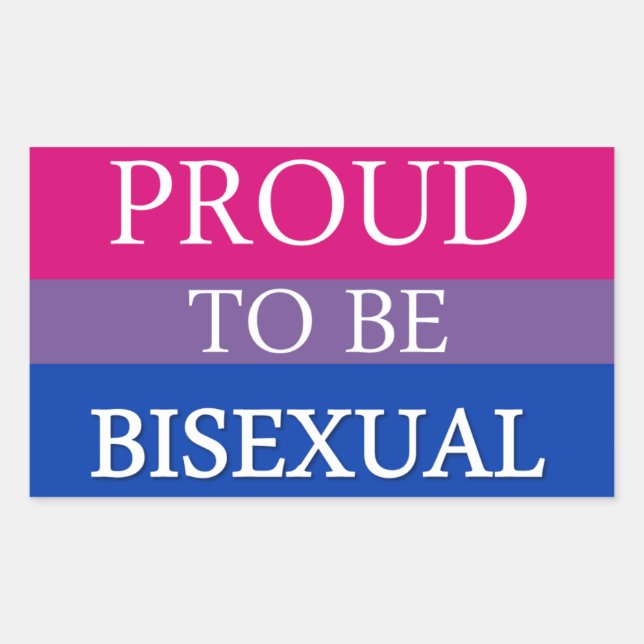 Pegatina Rectangular Orgulloso De Ser Bisexual (Anverso)