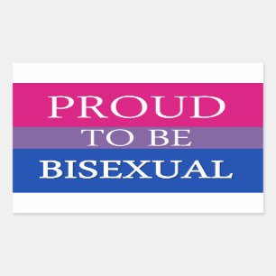 Pegatina Rectangular Orgulloso ser bisexual