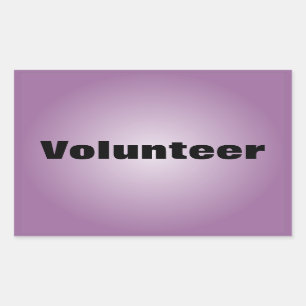 Pegatina Rectangular Orgulloso ser un voluntario dedicado