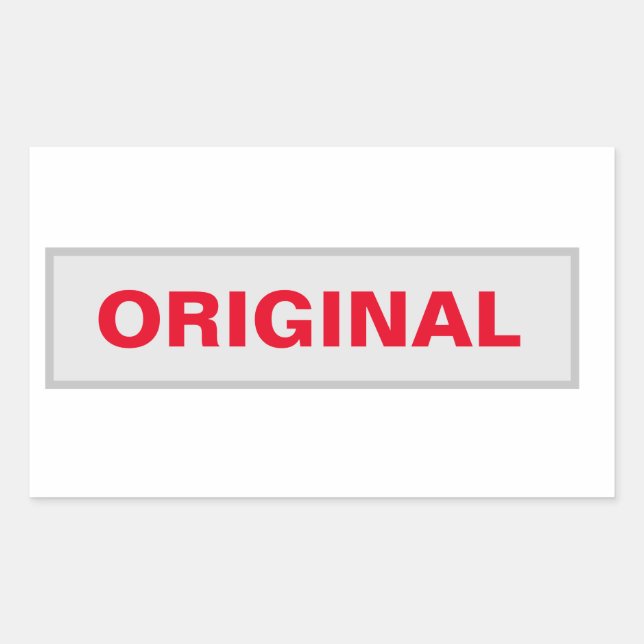 Pegatina Rectangular original (Anverso)