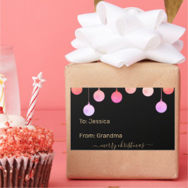 Pegatina Rectangular Ornamento colgante colorido de la festividad de or