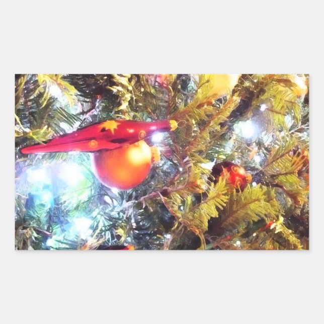 Pegatina Rectangular Ornamentos ilustrativos (Anverso)