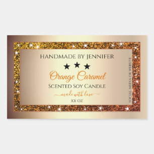 Pegatina Rectangular Oro con etiquetas de embalaje de productos para Pu