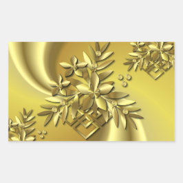 Pegatina Rectangular Oro puro