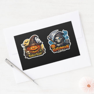 Pegatina Rectangular 💀🎃 Oscura Parca Halloween