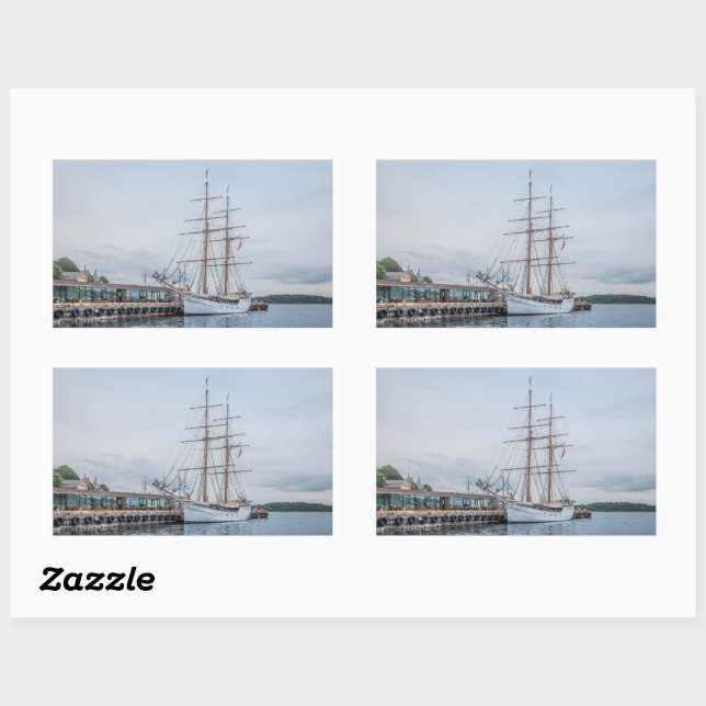 Pegatina Rectangular Oslo Noruega (Hoja)