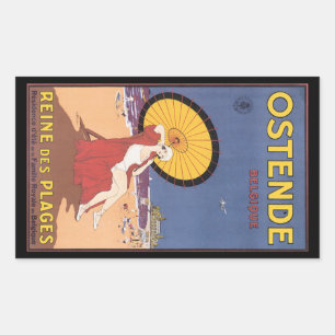 Pegatina Rectangular Ostende - Belgique