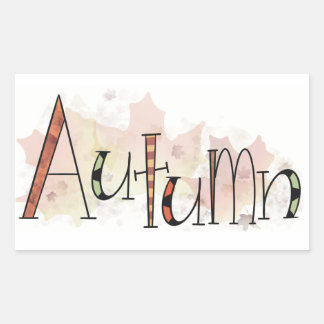 Pegatina Rectangular Otoño