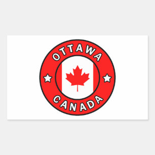 Pegatina Rectangular Ottawa Canada