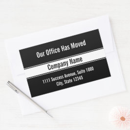 Pegatina Rectangular Our Office Has Moved Template Moving Announcement