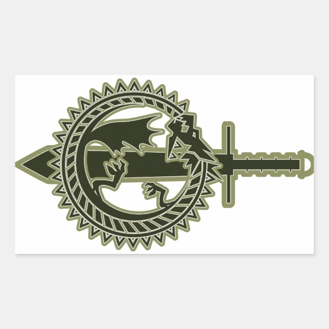 Pegatina Rectangular Ouroboros (Anverso)