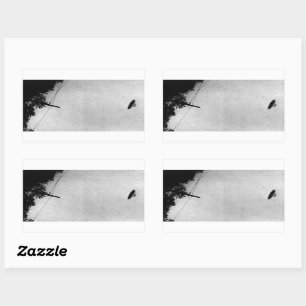 Pegatina Rectangular OVNI Extraterrestre Nave Espacial Alto Secreto