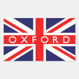 Pegatina Rectangular Oxford: Bandera británica