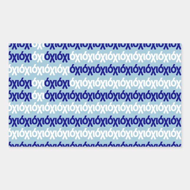 Pegatina Rectangular Oxi (Anverso)
