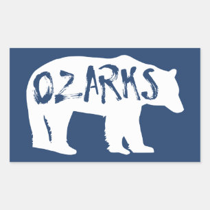 Pegatina Rectangular Ozarks Bear